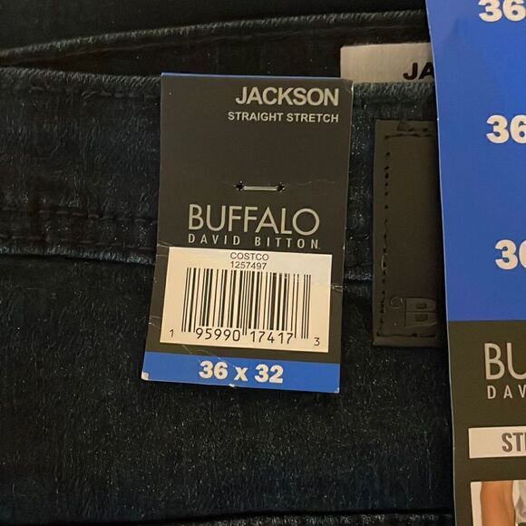 Buffalo David Bitton jeans 34/32 straight stretchy ykk zipper dark blue … - Picture 12 of 12